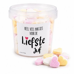 Juf Cadeautje Met Snoephartjes | Potje Voor De Liefste Juf | Einde Schooljaar Cadeau