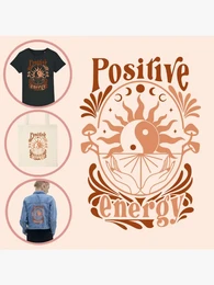 Transferencia de ropa Energía Positiva marrón