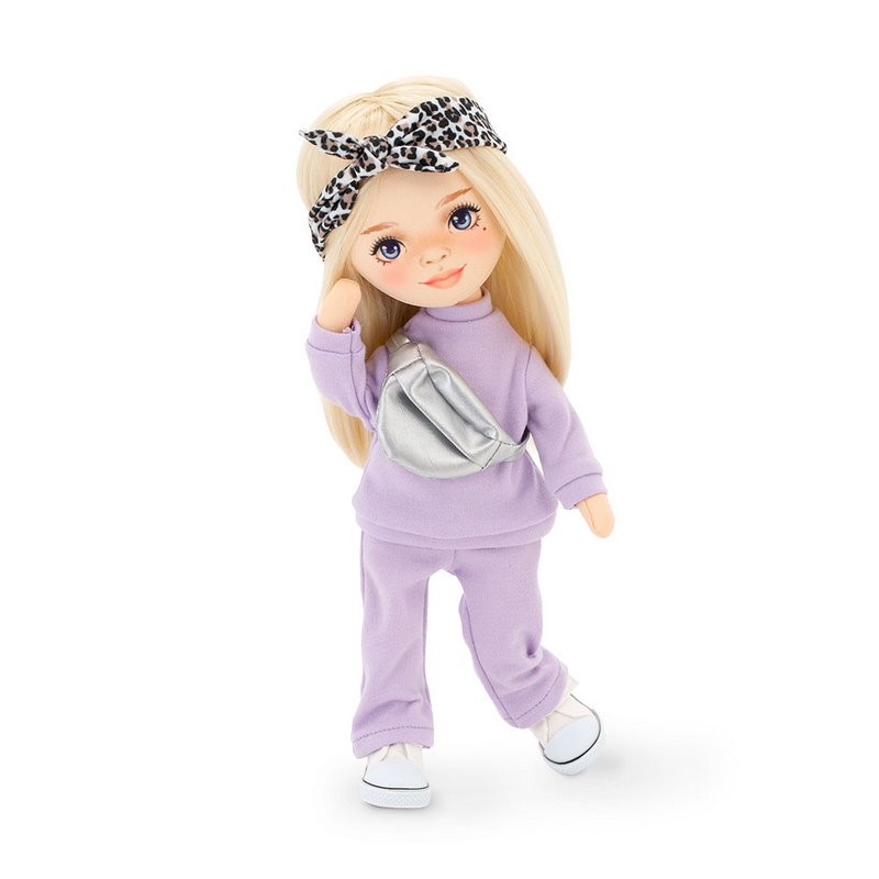 Soft toy, Sweet Sisters - Mia in a Purple Tracksuit + bonus accessories set (35cm)