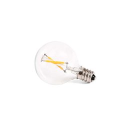 LED spare bulb E14, clear glass, energy-efficient, screw-in base, suitable for lamps and fixtures.