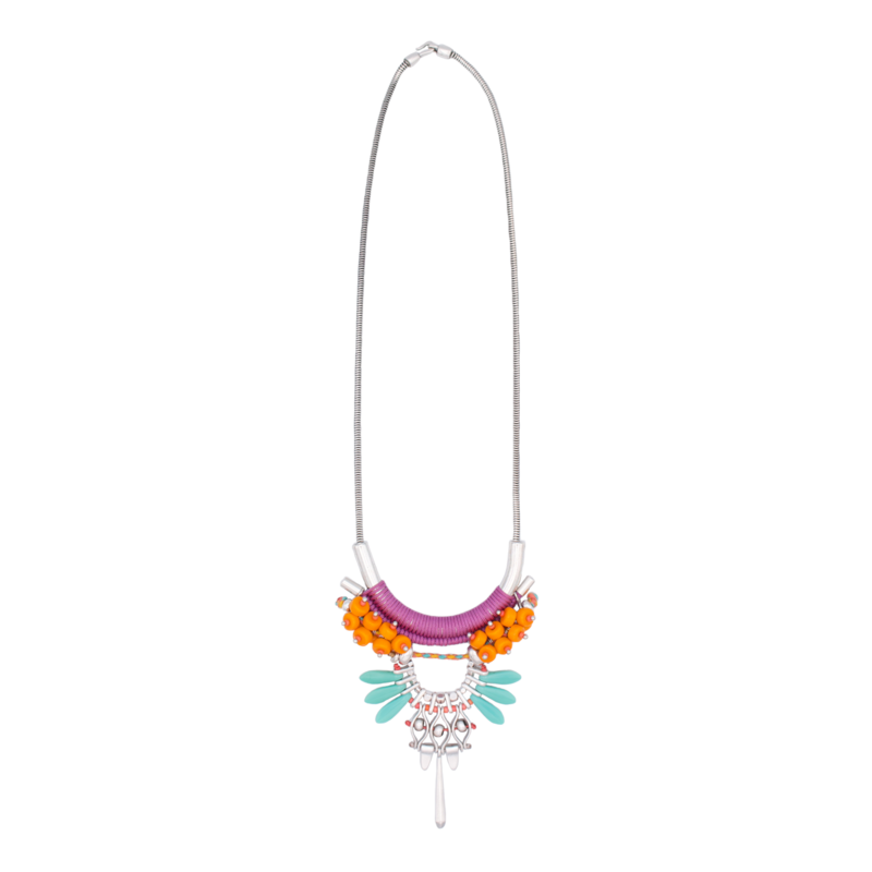 TAMALAMEQUE collana colorata in stile Frida Kahlo