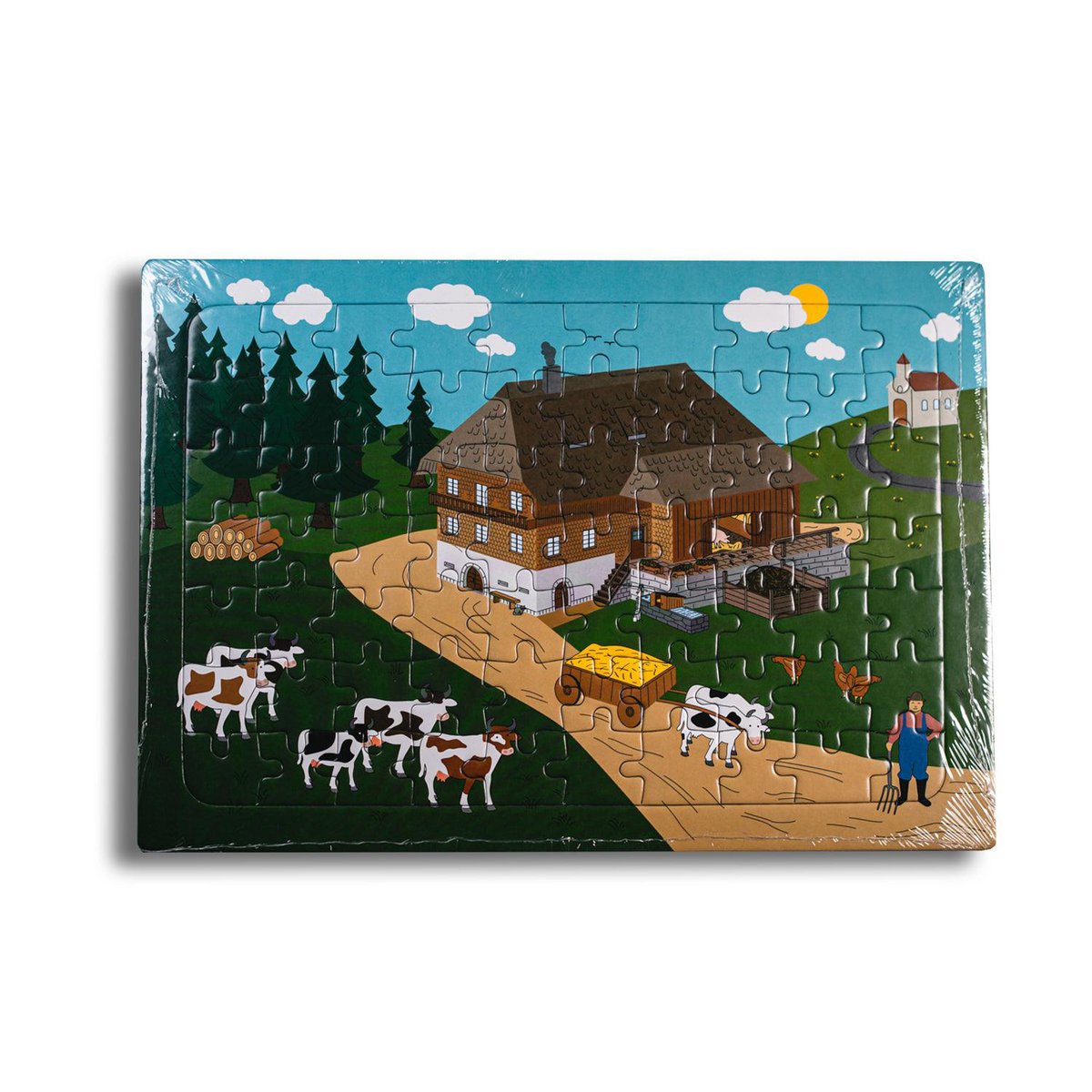 Puzzle Rahmenpuzzle Schwarzwald | Lernspiel für Kinder ab 3 Jahren | Schwarzwaldhof Bauernhof (80 Teile)