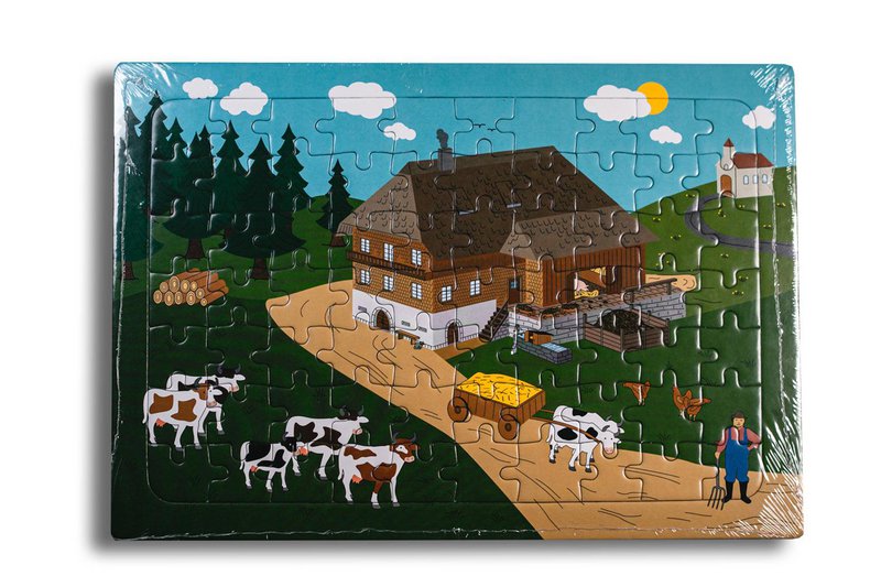 Puslespil ramme puslespil Schwarzwald | Pædagogisk spil for børn fra 3 år og derover | Schwarzwaldhof Farm (80 stykker)