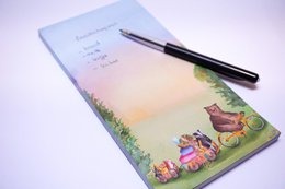 Langstrakte notebook -dagligvarer