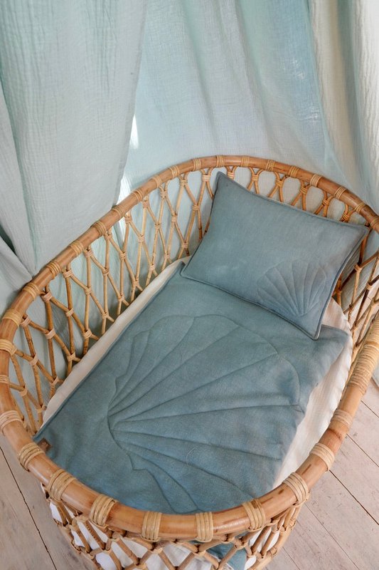 Leinenschalen-Kinderdeckenset "Eye of the sea"