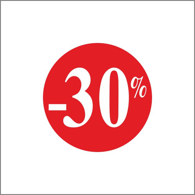 etiketter - rabatprocent -30%