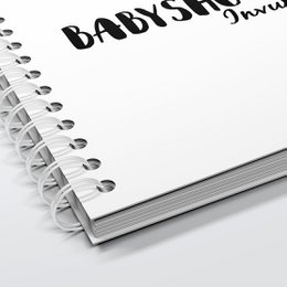 Libro de relleno SilliBeads - El libro de relleno de Babyshower - Tapa dura Wire-o (NEGRO Y BLANCO)