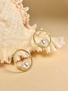 Oorbellen parel parel roestvrij staal elegante minimalist