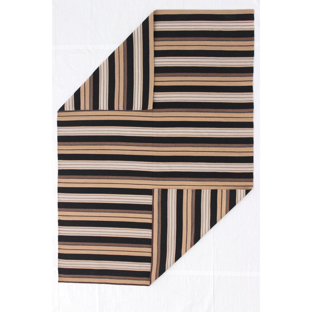 Hazan Kelim Stripes-H Brązowy Beżowy