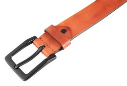 Leonardo Verrelli genuine leather belt, light brown
