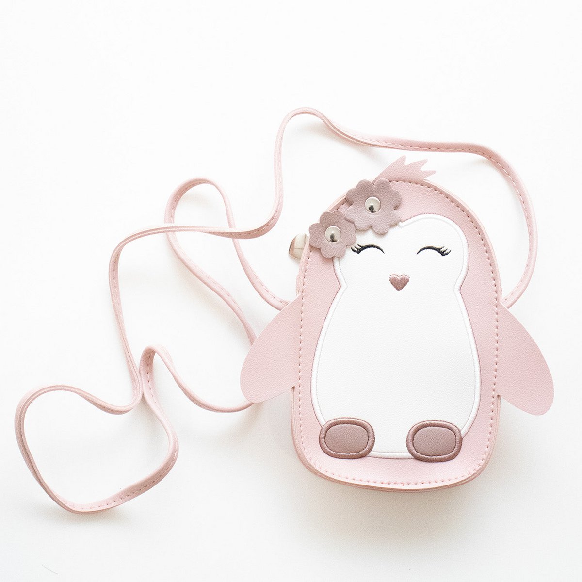 Lycchi shoulder bag - The adorable baby pinguin - pink