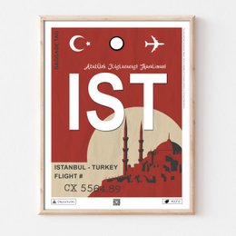 Cartel de destino de estambul