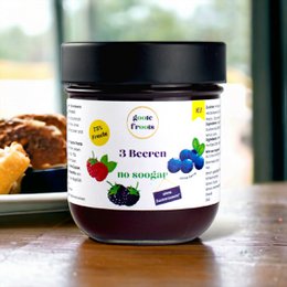 Fruchtaufstrich ZUCKERFREI 3 Beeren 75% Frucht