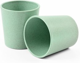 Ecofy Earth-Friendly | Set of 2 | 180 ml | Unbreakable Drinking Glass for Water and Juice | Each | Tumblers for Kids Made with Rice Husk Biocomposite| Microwave Safe | for Hot & Cold | Celeste TUV Certified
