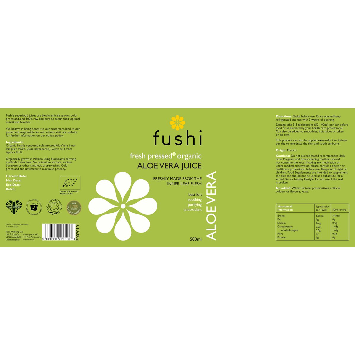 Jus d'Aloe Vera 500 ml
