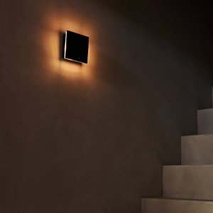 Lane Schwarze kabellose Wandleuchte