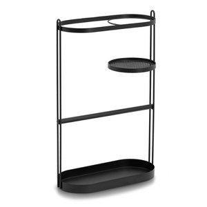 Umbrella stand, metal, black