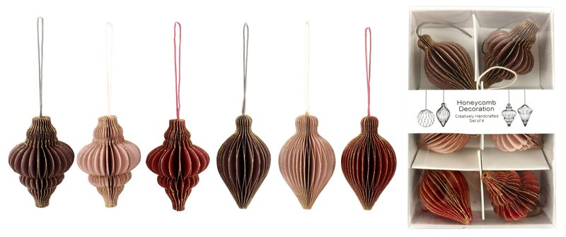 FESTIVE DECORATIONS HONEYCOMB 6 PIECE SET (HOFF1291)