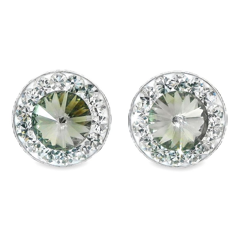 Stud earrings Letizia 925 silver black diamond