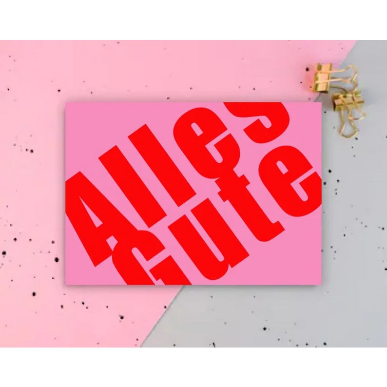 Alles Gute Postkarte