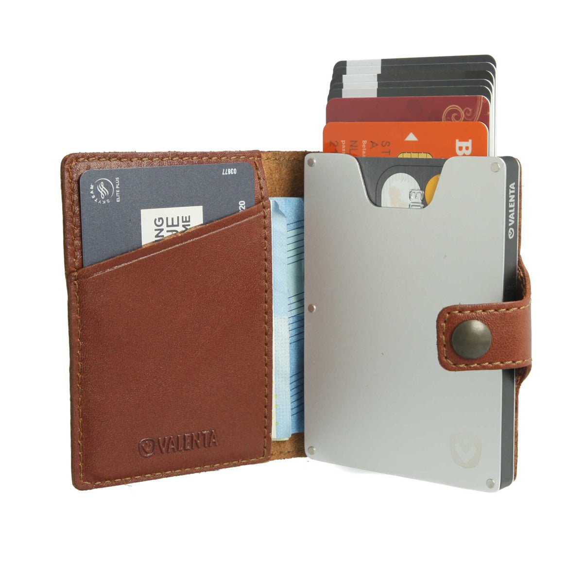 Porte-Cartes Portefeuille Marron Cognac