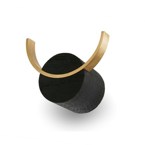 Wandhaken HIRSCH, schwarz, Messing