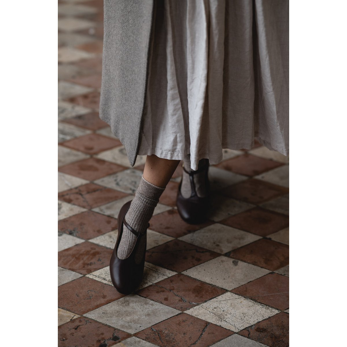 Lederballerinas - Lotta - Schokoladenbraun 34-42