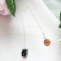 Snowflake Obsidian Sterling Silver Necklace, Raw Gemstone Necklace, Heart Pendant Necklace, Gemstone Necklace, Sterling Silver Necklace | by nlanlaVictory