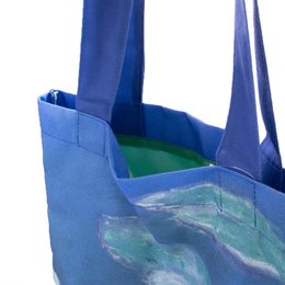 Sac cabas en coton Luxe, nénuphars à la lumière du soir