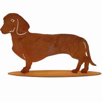 dog | Patina Dachshund Waldi | Animal figure made of rusty metal