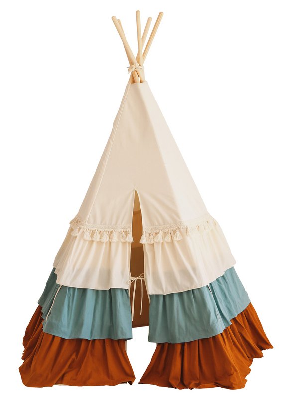 Tipi-Zelt „Zirkus“ mit Rüschen