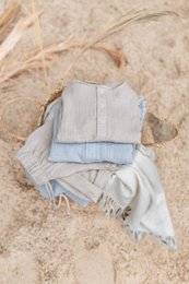 DANTE BEIGE blouse and shorts set for a boy