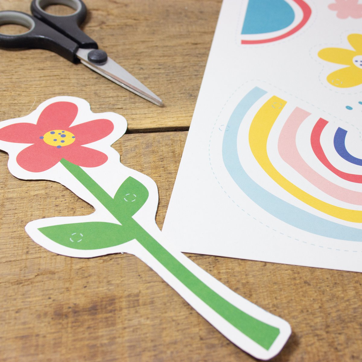 Knutselblad Flower Power