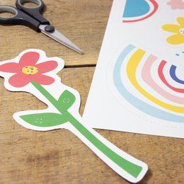 Knutselblad Flower Power