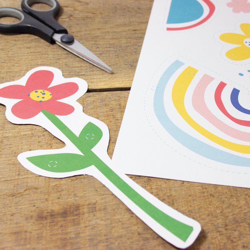 Knutselblad Flower Power