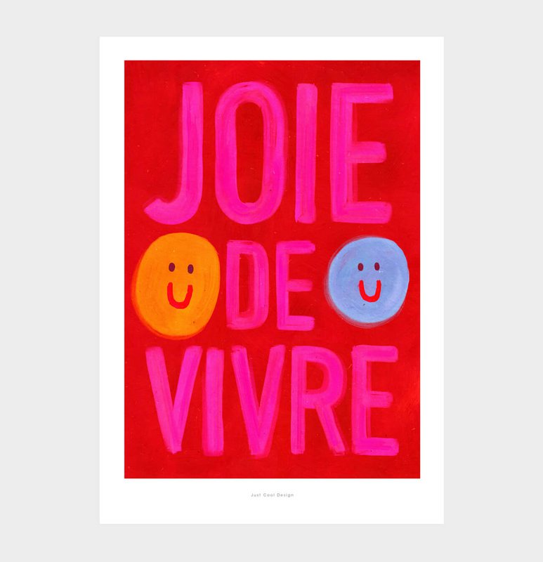 A5 Alegría de vivir | Cartel de ilustración Lámina artística