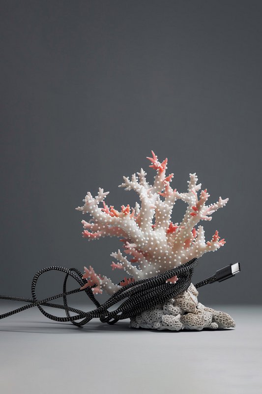 USB Sea Black · Tipo C · 100 W · 2 metri · Realizzato con reti da pesca riciclate