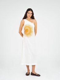 Clara Sun-Printed One-Shoulder Dress