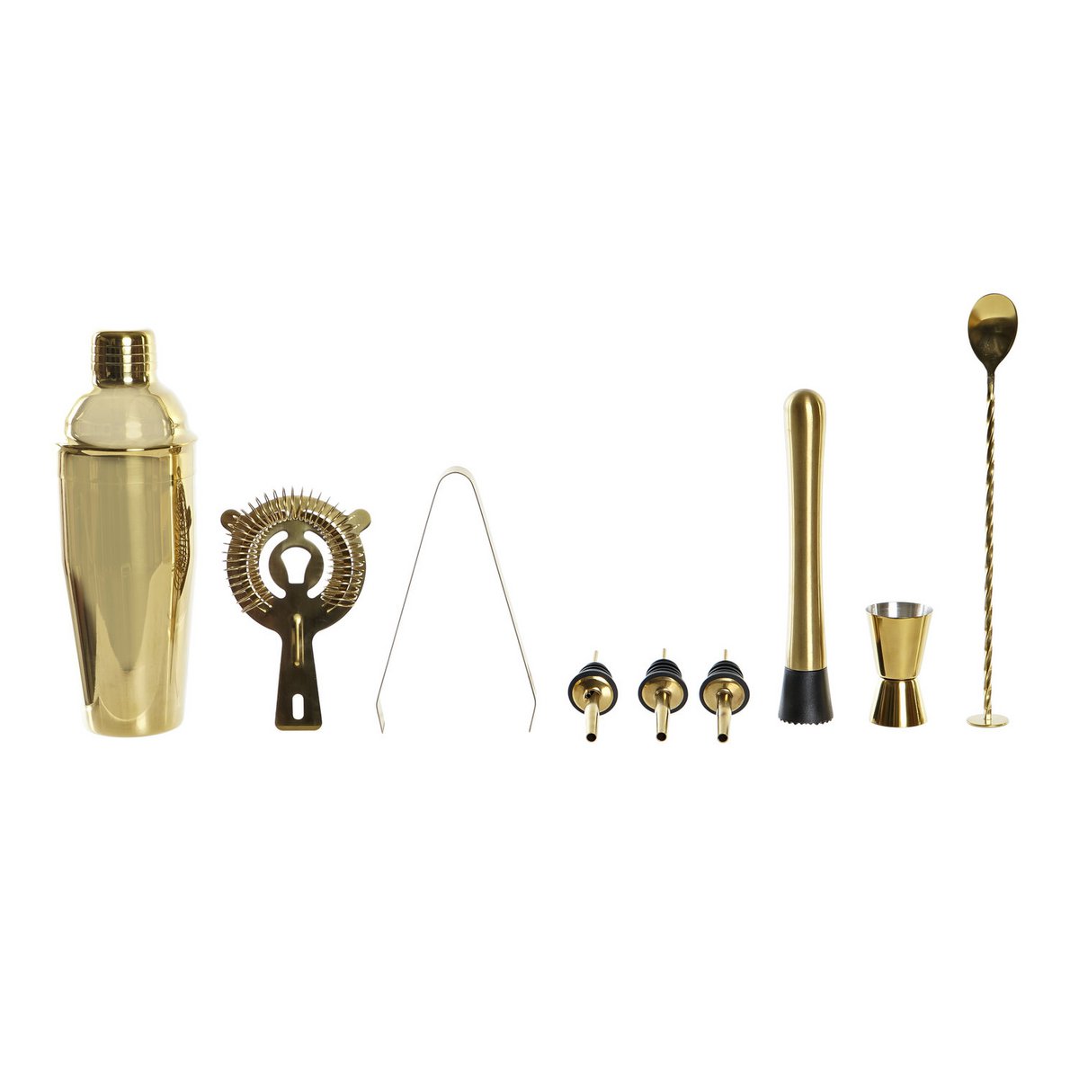 COCTEL SÆT 9 BAMBU INOX 9X9X25 750ML DORADO RC199421