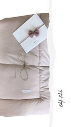 Baby-Krabbeldecke, Spieldecke, 140x120 cm Streifen beige grau