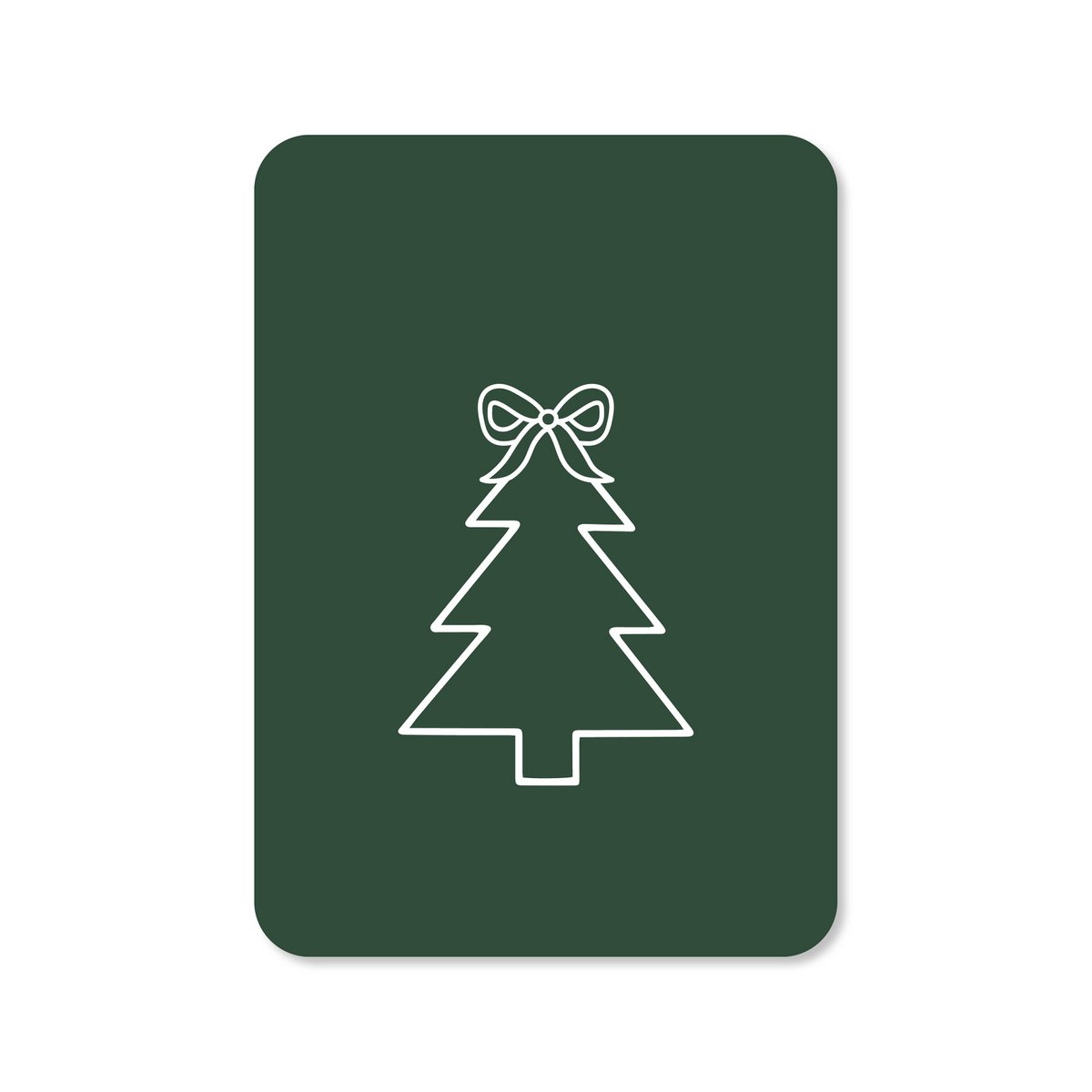 Julekort juletræ med bue