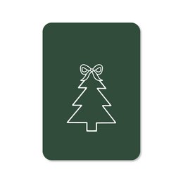 Christmas card Christmas tree with bow