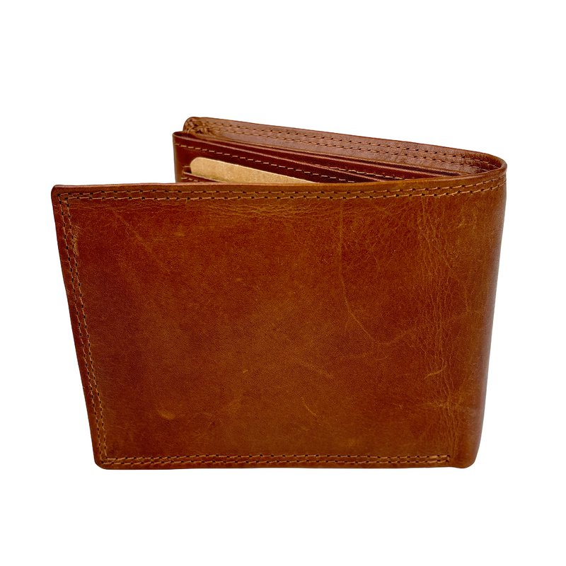 Wallet men's black rfid anti skim real leather
