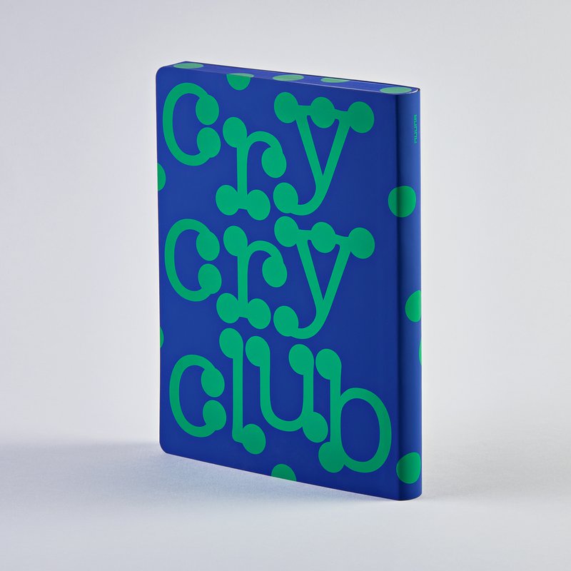 Cry Cry Club - Graphique L | Carnet A5+ | Journal pointillé | Points de 3,5 mm | 256 pages numérotées | Papier Premium 120g | cuir recyclé | produit de manière durable en Allemagne