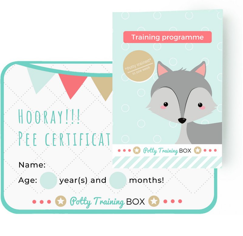 Potty Training Box - Potty training in 1 week - Includes stickercards and stickers