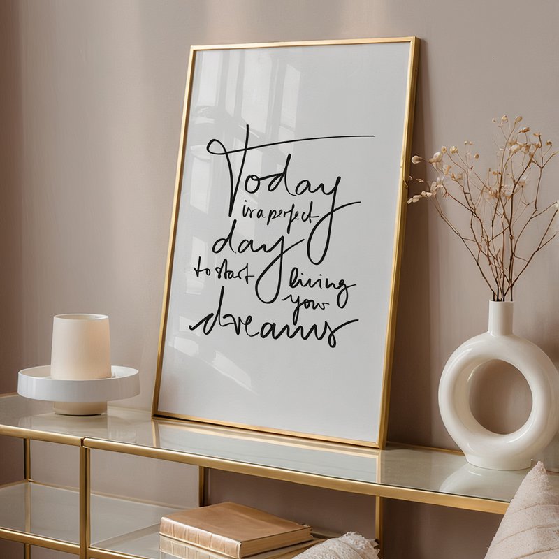 Poster: Today is a perfect day to start living your dreams