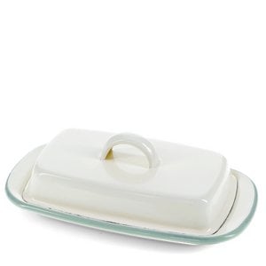 Emaille botervloot - Pistache groen