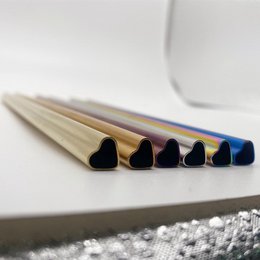 „Herz“-Strohhalm – gerade – 215 x 8 mm – 6 Farben erhältlich