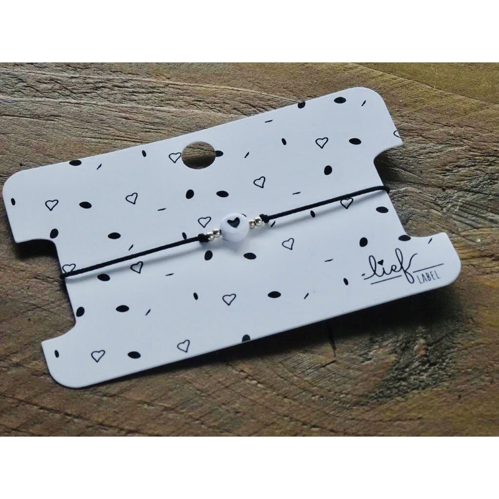 Armband Herz Schwarz und Weiß