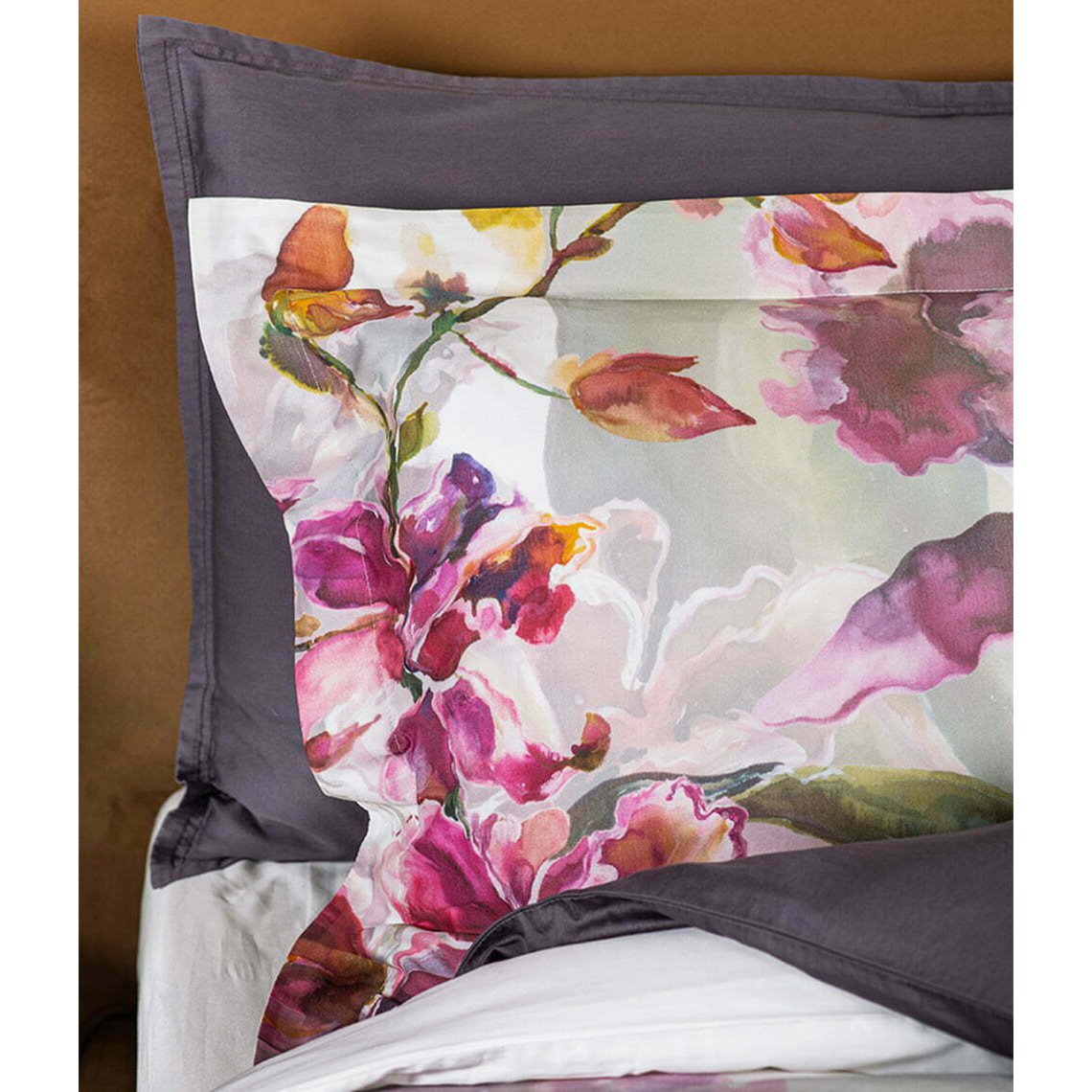 Satijnen beddengoedset Orchids Modern